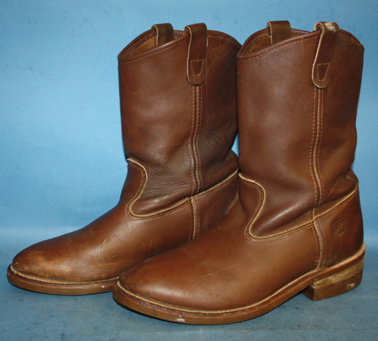 MENS DOUBLE H BROWN LEATHER FARMER/RANCHER/COWBOY/WESTERN BOOTS sz 10.5 ...